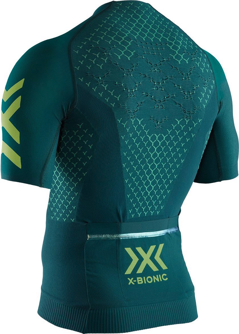X-Bionic T-Shirt Fahrrad-Shirt Twyce 4.0 Kurzarm-Full-Zip dunkelgrün Herren