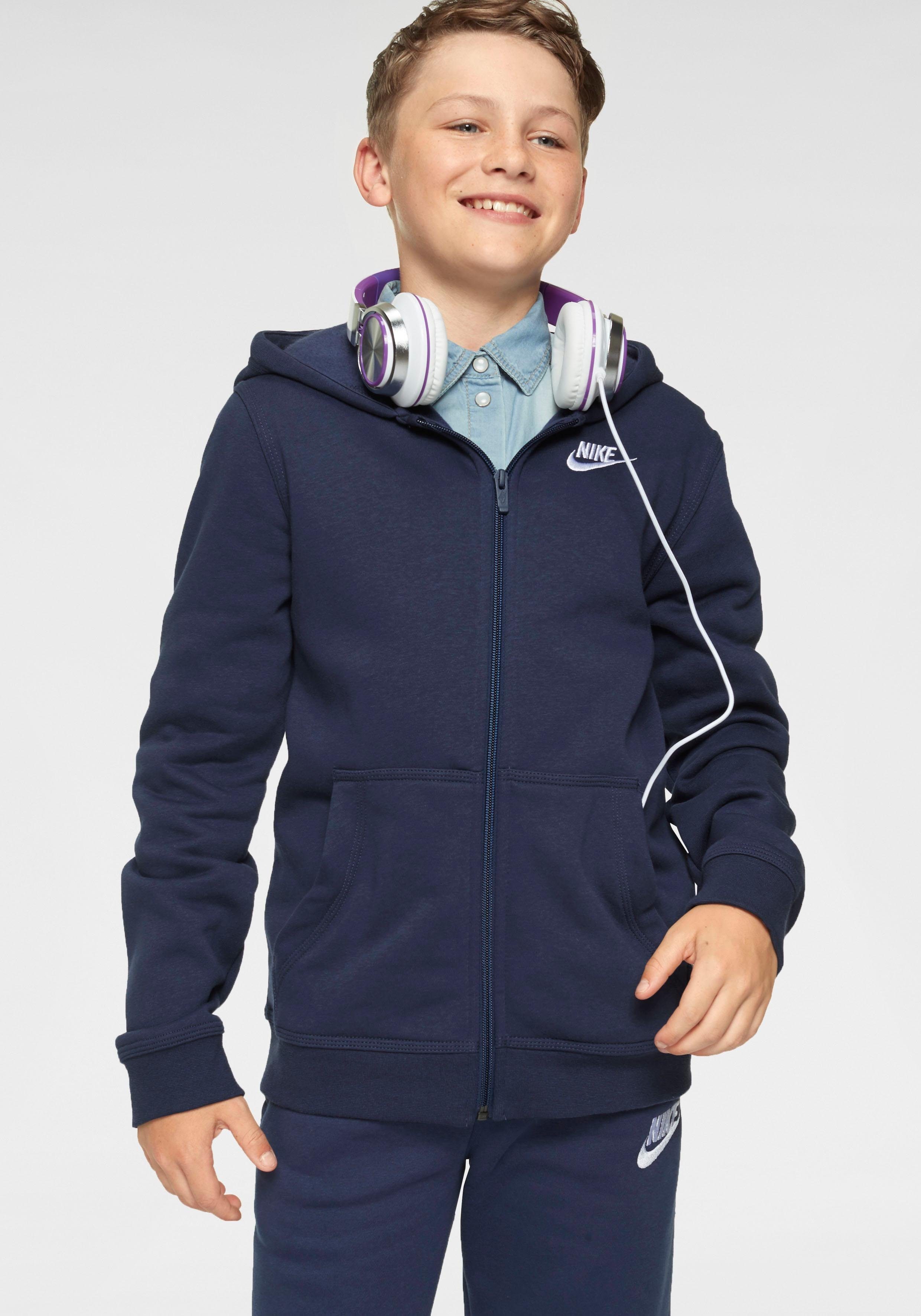 Nike Sportswear Kapuzensweatjacke NSW HOODIE dunkelblau Kinder CLUB für FZ 