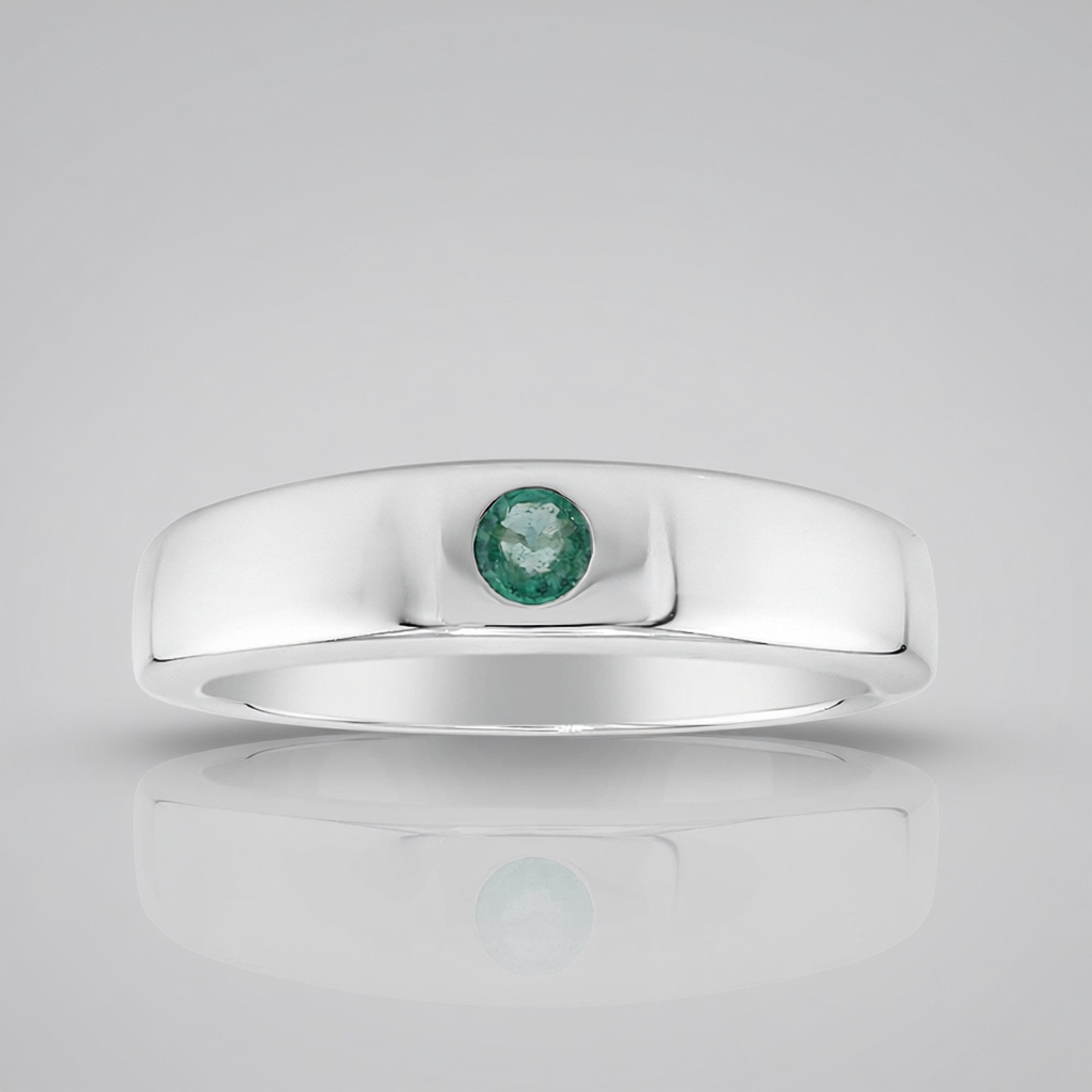 Cavill Solitärring Cavill Ring 0,1 ct Smaragd, 925er Sterlingsilber platin. günstig online kaufen