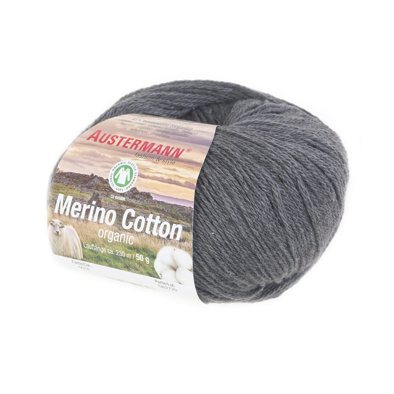 Austermann Garn Merino Cotton Häkelwolle, 230,00 m, besonders gut für Häkelarbeiten geeignet