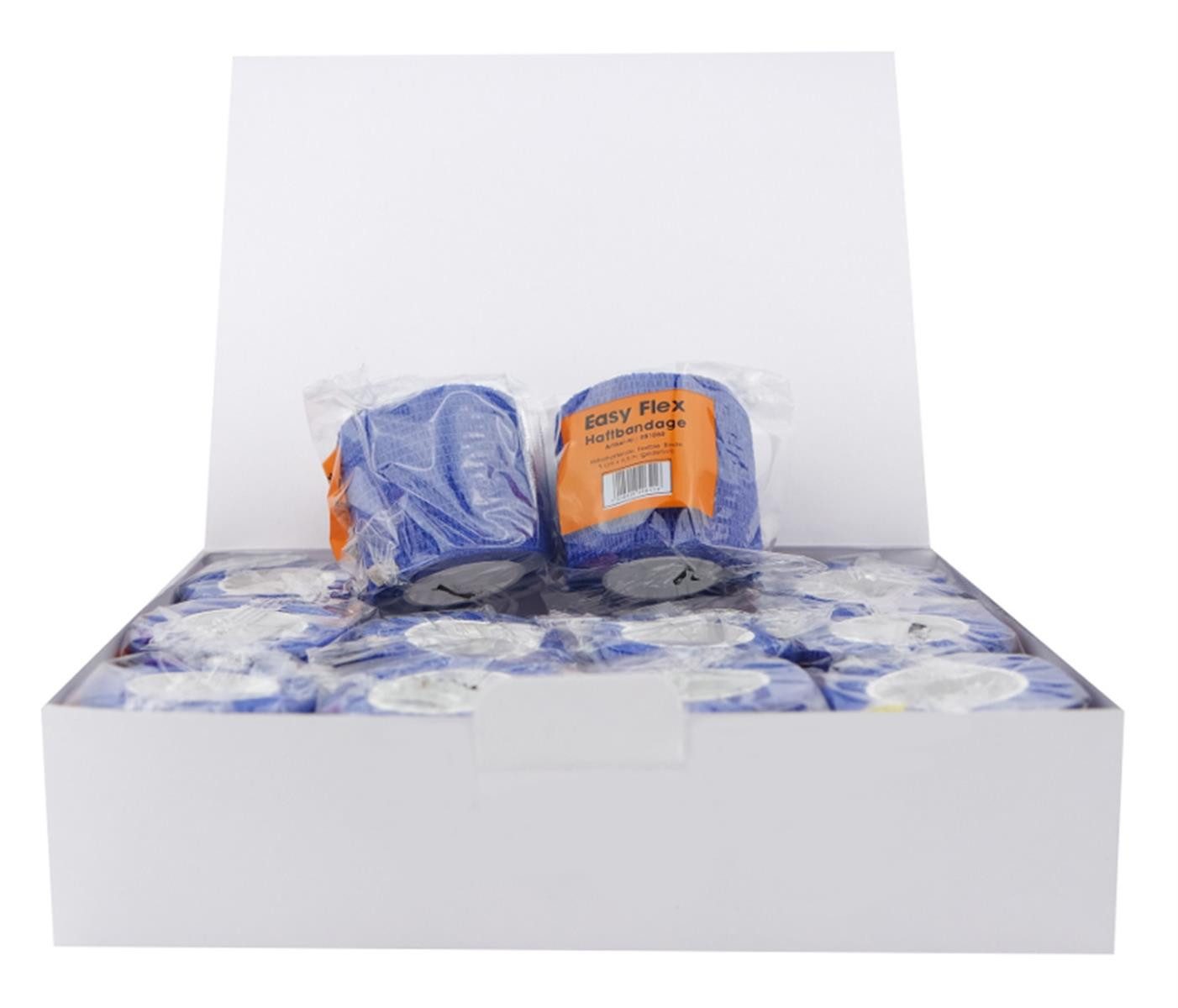 varivendo Bandage 12x Haftbandage Blau 5cm x 4,5m Selbsthaftend Flexibel (Rollen, 12-tlg., Haftbandagen), Bandage Sportbandage Sportverband