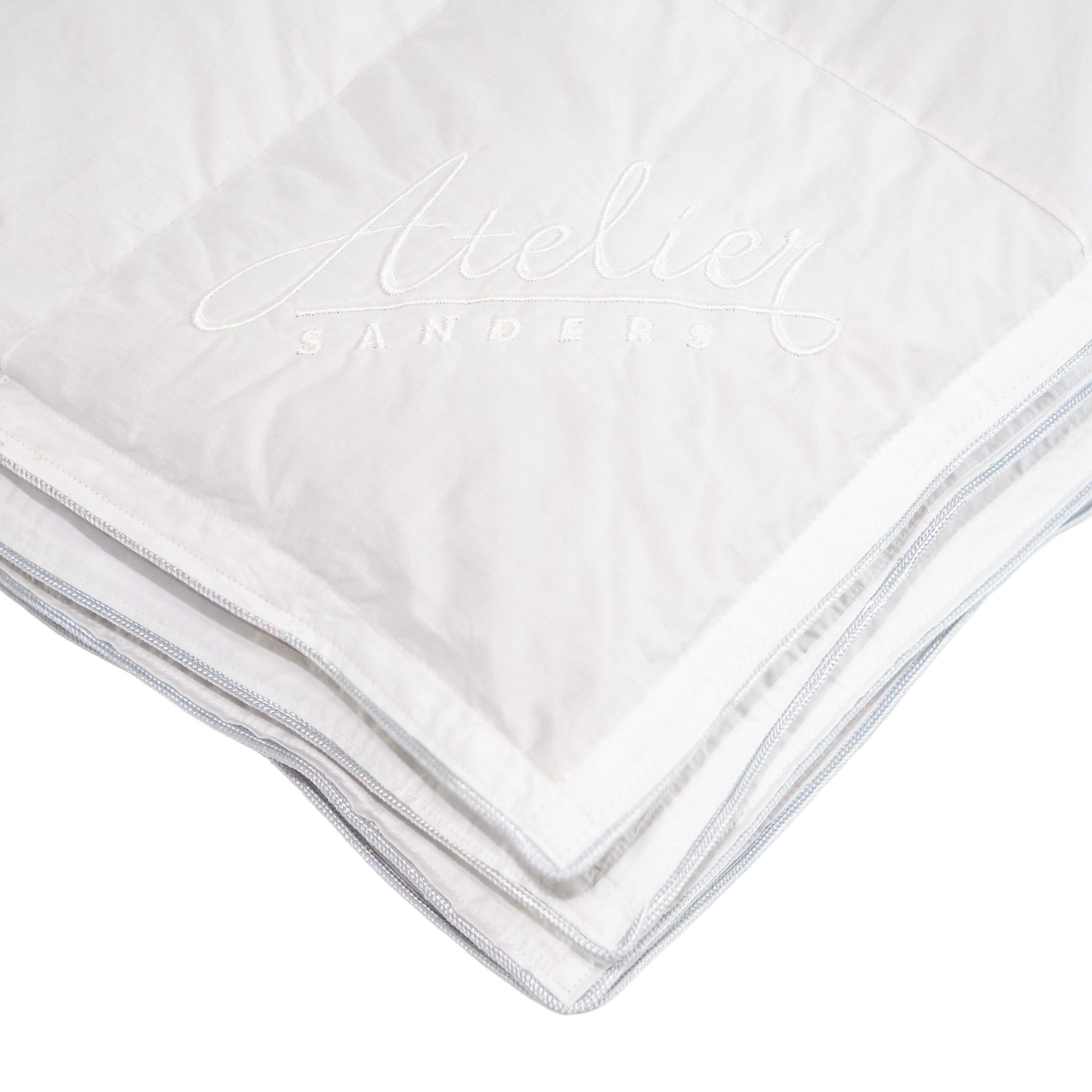 Sanders Kauffmann Daunenbettdecke Atelier, Füllung: 100% Eiderdaunen, Bezug: 100% Baumwolle, handgefertigter Luxus