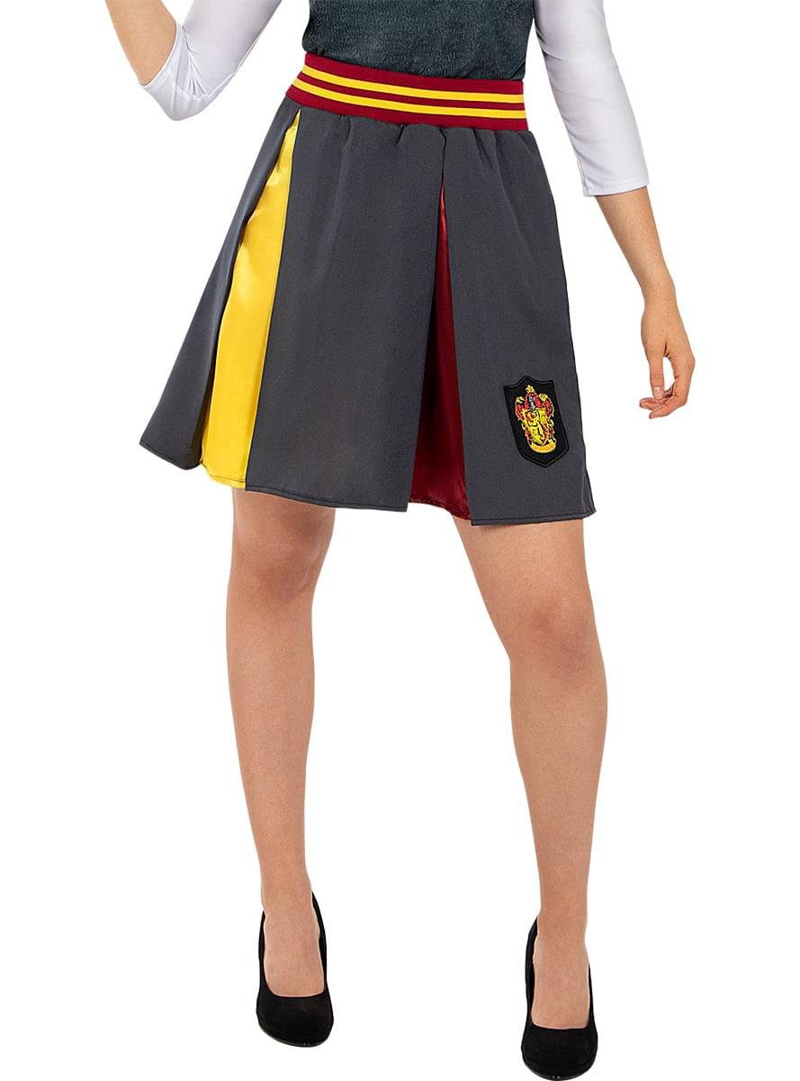 Funidelia Zauberer-Kostüm Harry Potter – Gryffindor Rock, Hogwarts-Rock mit dem Wappen des Hauses Gryffindor