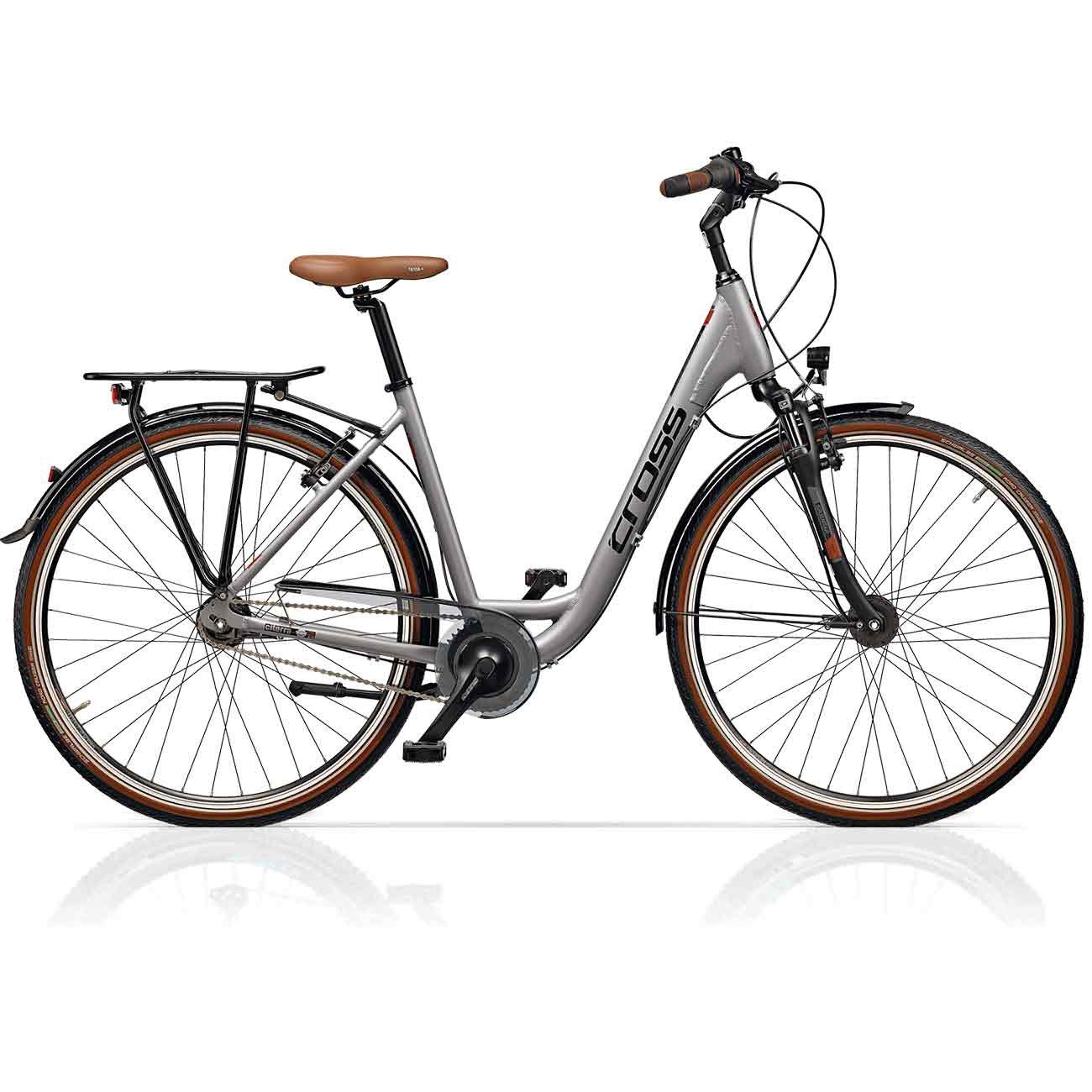 Airtracks Cityrad Damen City Fahrrad 28 Zoll LS Wave CROSS CITERRA, 7 Gang Shimano NEXUS Schaltwerk, Nabenschaltung, Grau - Rahmenhöhen 45 cm 50 cm 55 cm » Modeljahr 2026