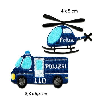 Catch the Patch Aufnäher Bügelbild, Aufbügler, Applikationen, Patches, Flicken, zum aufbügeln, Polyester, Aufnäher für Kinder - Polizei Feuerwehr Set 5 Stück