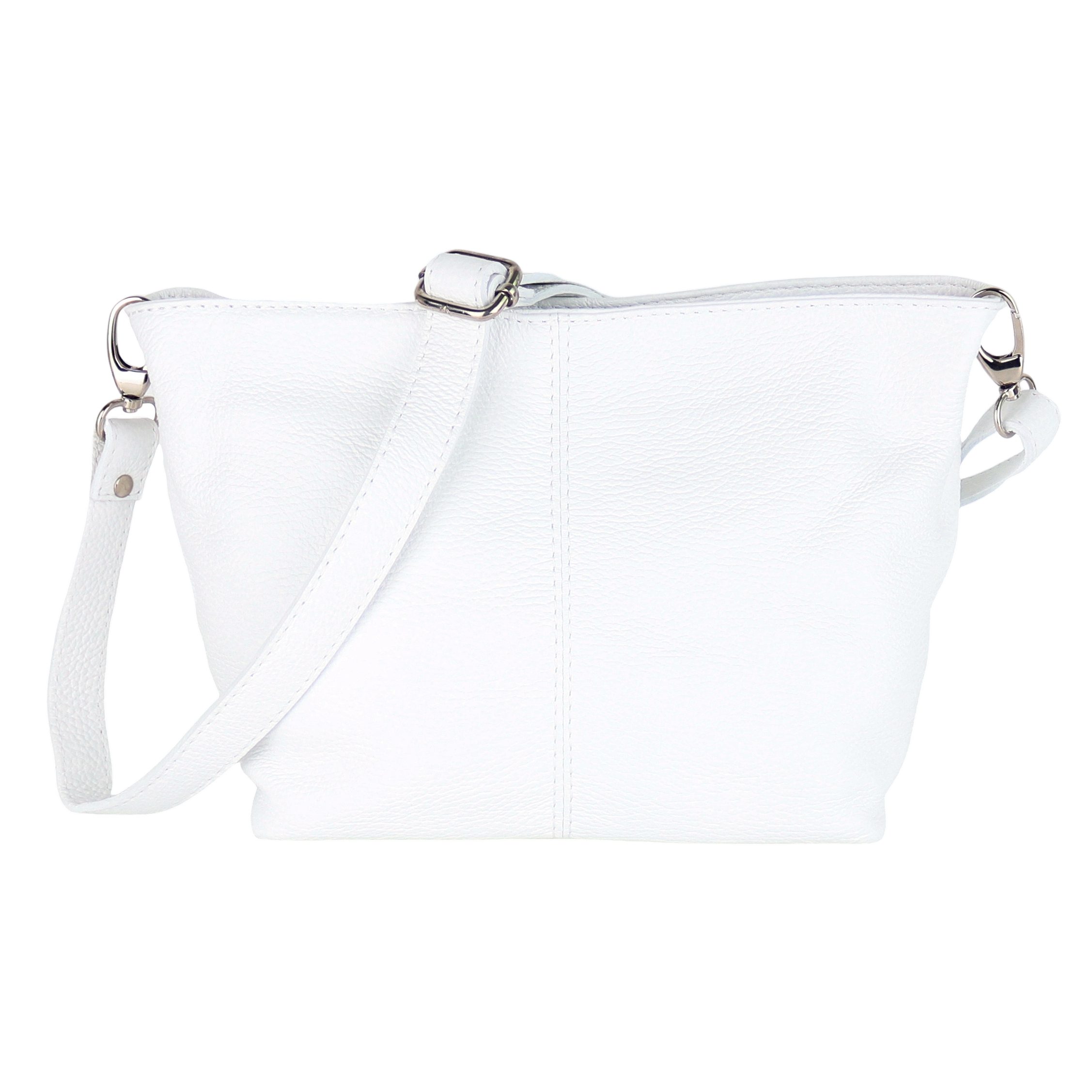 MIRROSI Umhängetasche Damen Crossbody Bag, Echtleder Made In Italy, Mittelgroße Damen Tasche 30x20x13cm