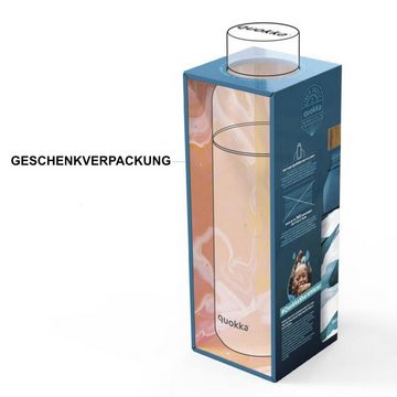 Stor Trinkflasche QUOKKA Flow Glasflasche Wasserflasche antirutsch Cover 660 ml