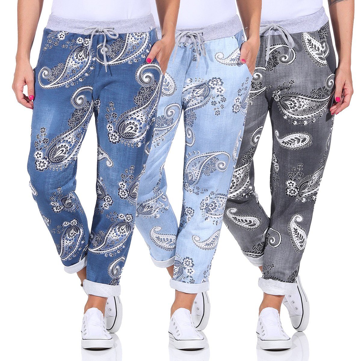 CLEO STYLE Jogginghose Jogginghose 91 Schwarz