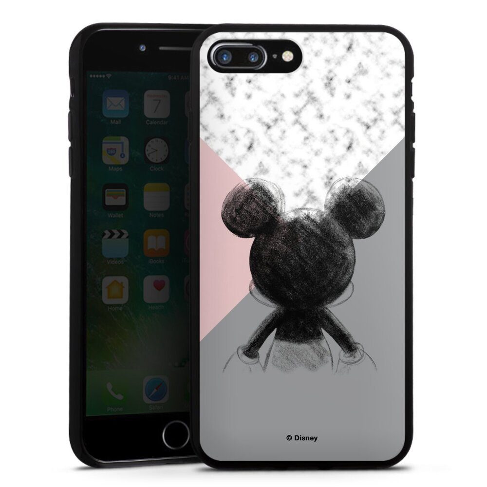 DeinDesign Handyhülle »Disney Marmor Mickey Mouse Mickey Mouse Scribble«,  Apple iPhone 8 Plus Silikon Hülle Bumper Case Handy Schutzhülle