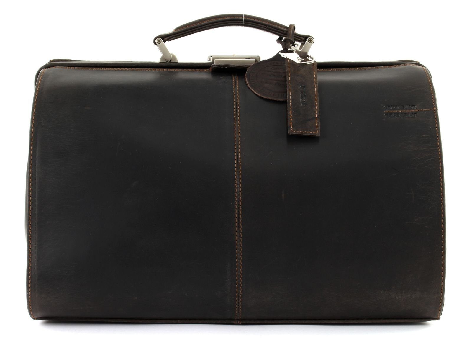 GreenLand Nature Henkeltasche Original Doc-Case, aus echtem Leder