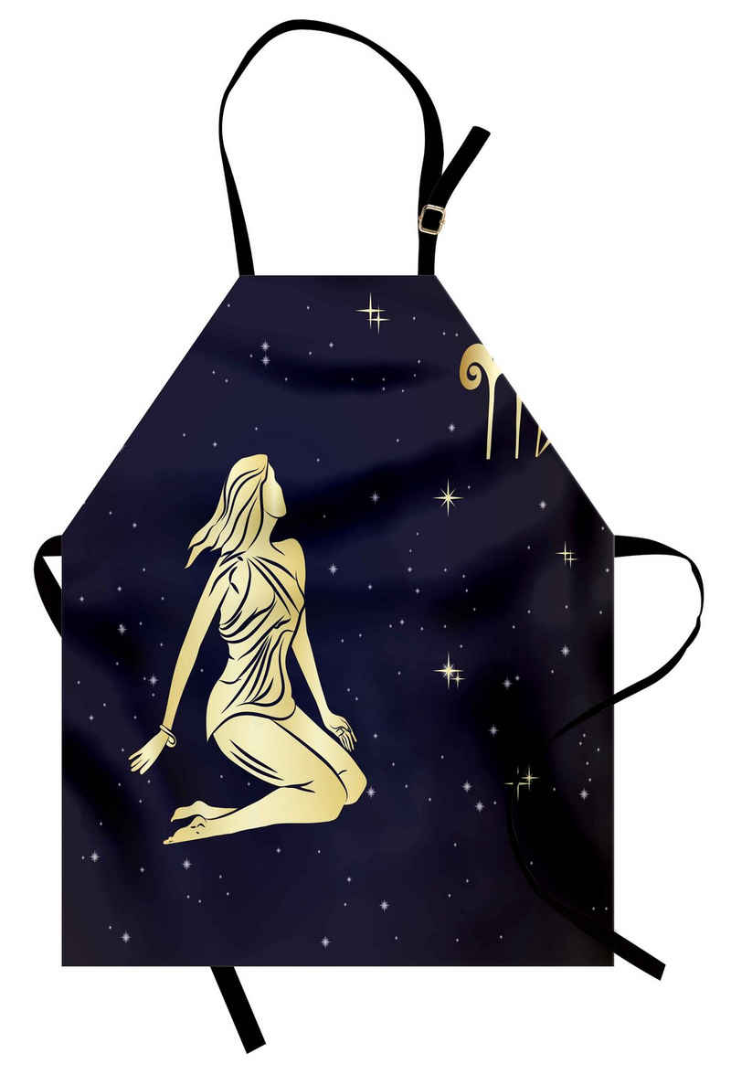 Abakuhaus Kochschürze Höhenverstellbar Klare Farben ohne verblassen, Jungfrau Frau im kurzen Kleid