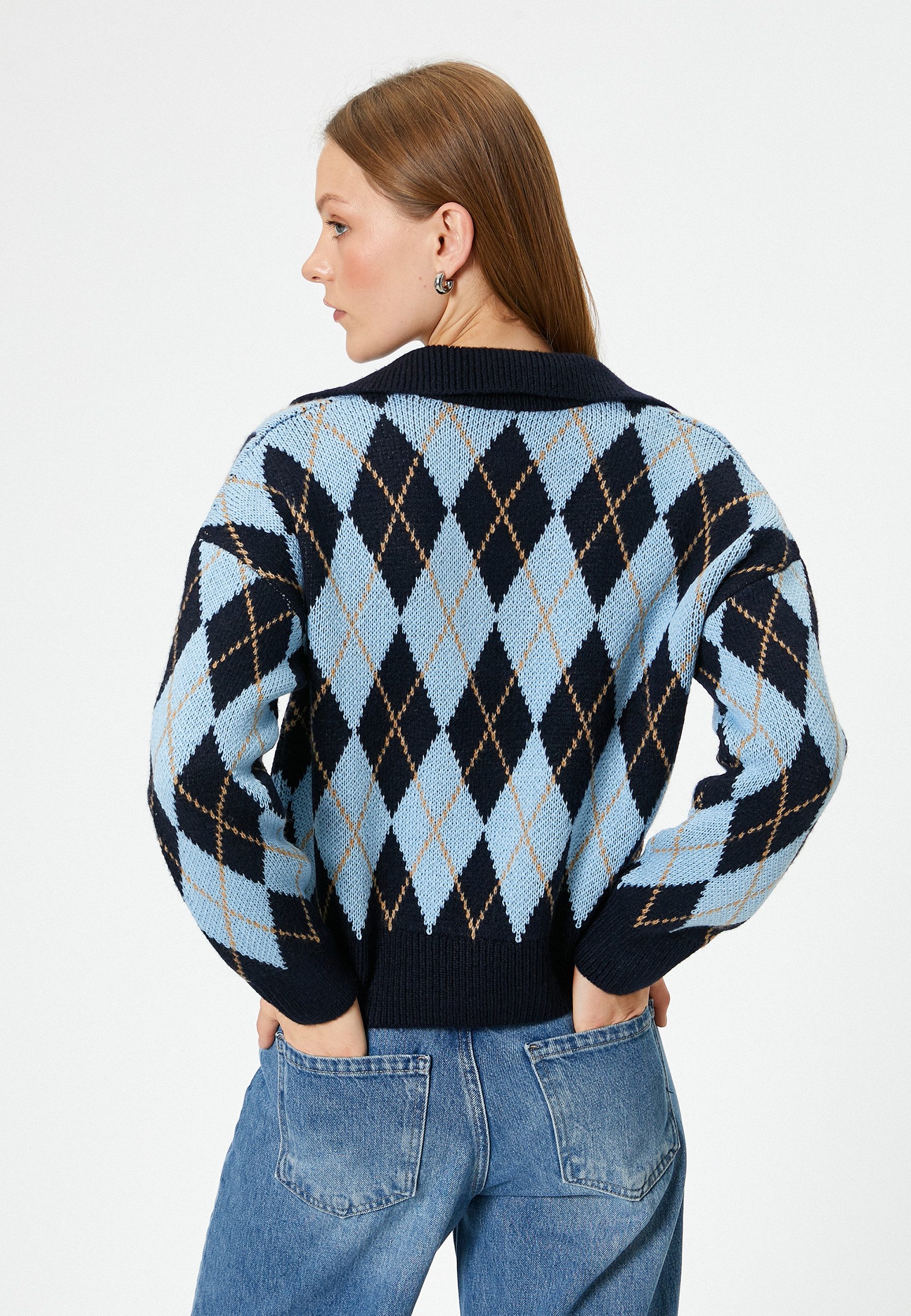 Koton Polokragenpullover Polokragen Mit Jacquard