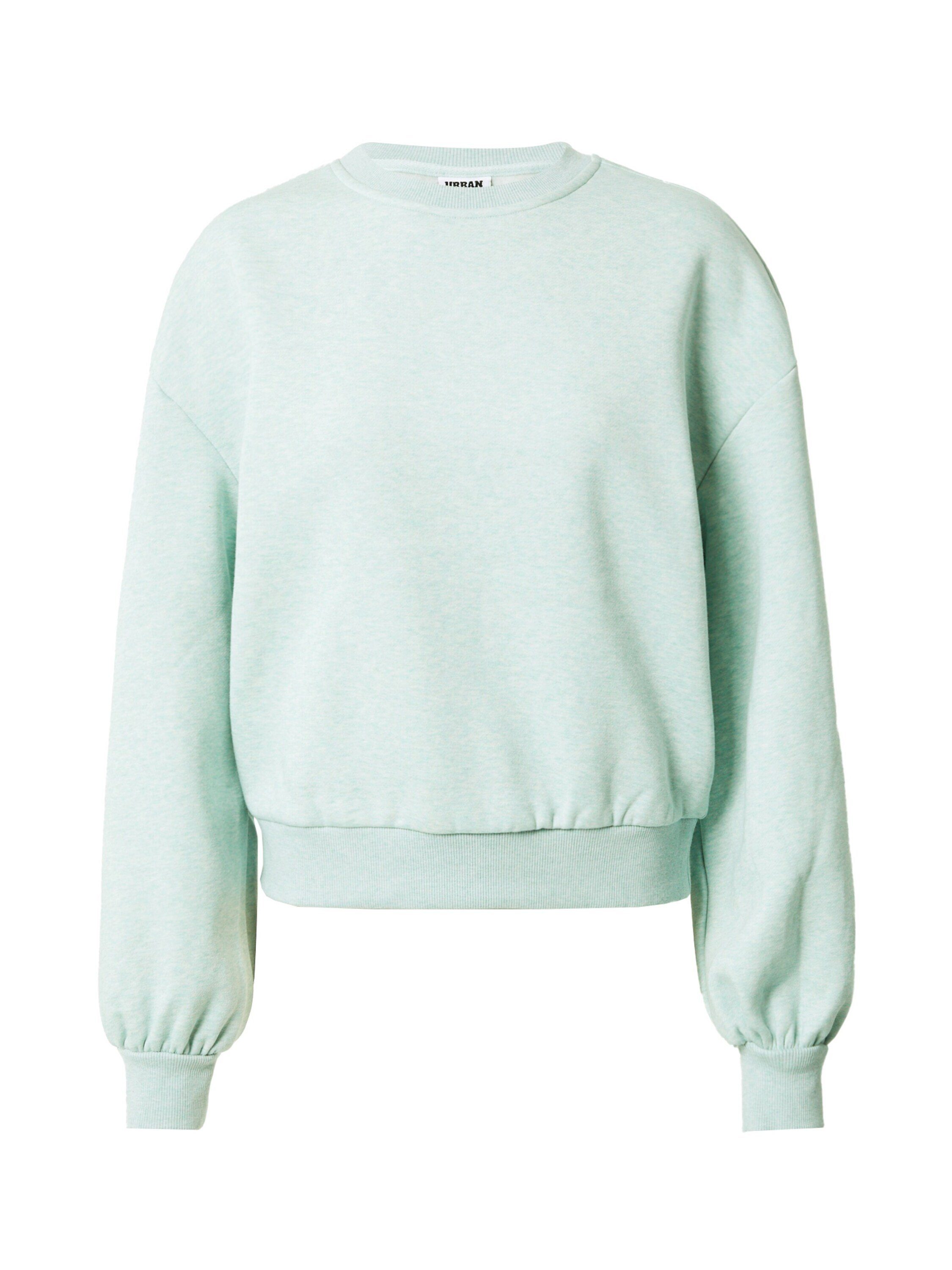 URBAN CLASSICS Sweater Damen Ladies Saum (1-tlg), Crewneck Oversized Melange Color Gerader