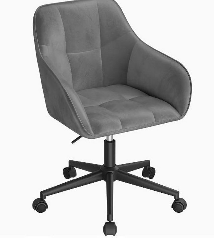 JEOBEST Bürostuhl Homeoffice Stuhl, SamtStuhl Höhenverstellbar Bürostuhl ergonomisch, (1 St) für Arbeitszimmer Schlafzimmer,bis 120kg