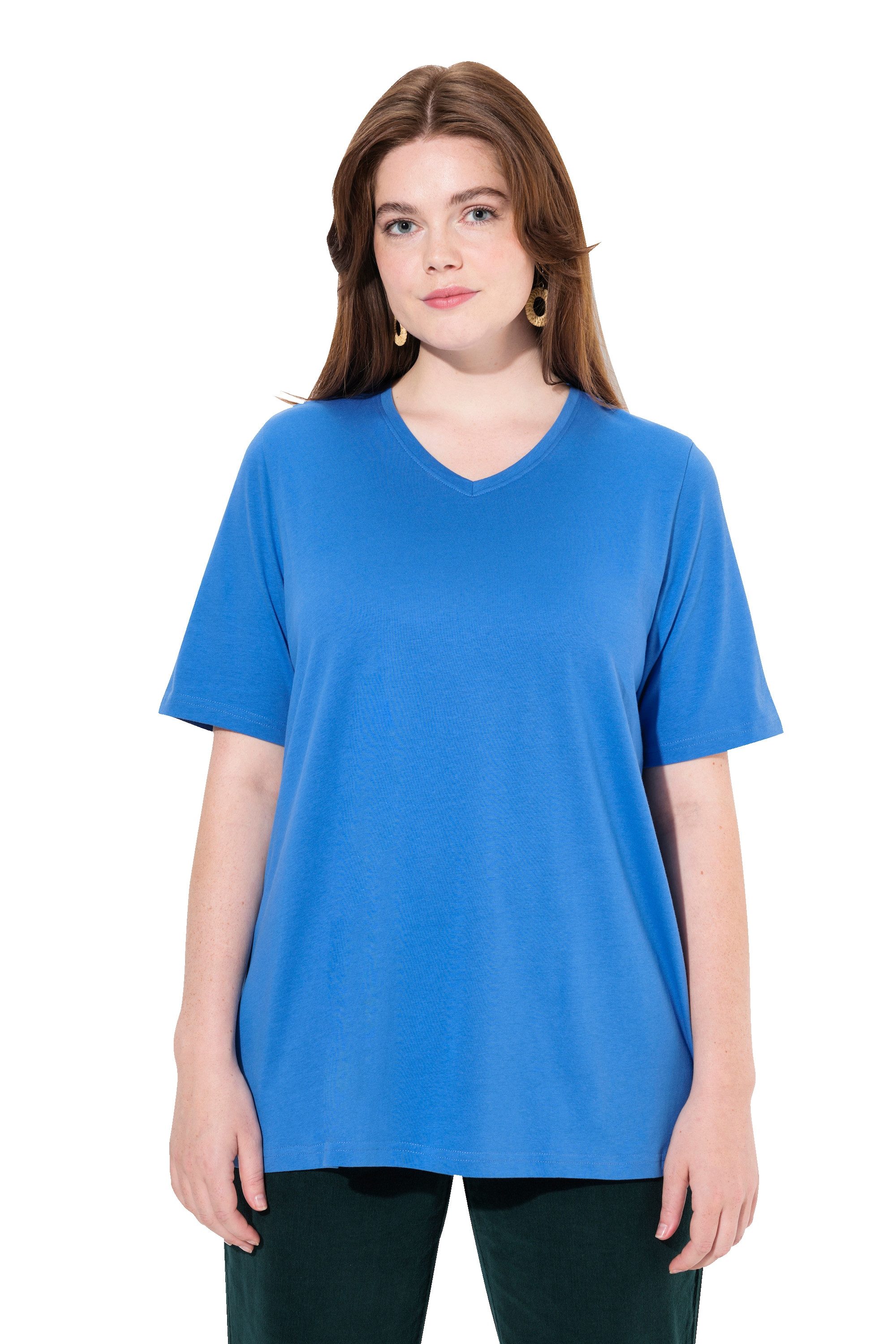 Ulla Popken T-Shirt T-Shirts 2er-Pack V-Ausschnitt günstig online kaufen