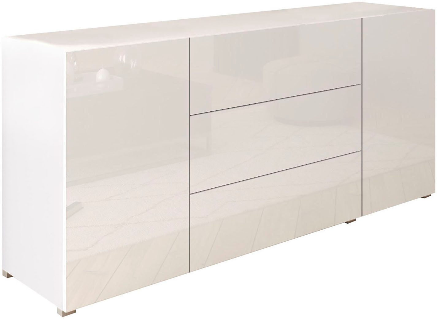 INOSIGN Sideboard BERLIN, Moderne grifflose Kommode Breite 150 cm, 4 Schubk günstig online kaufen