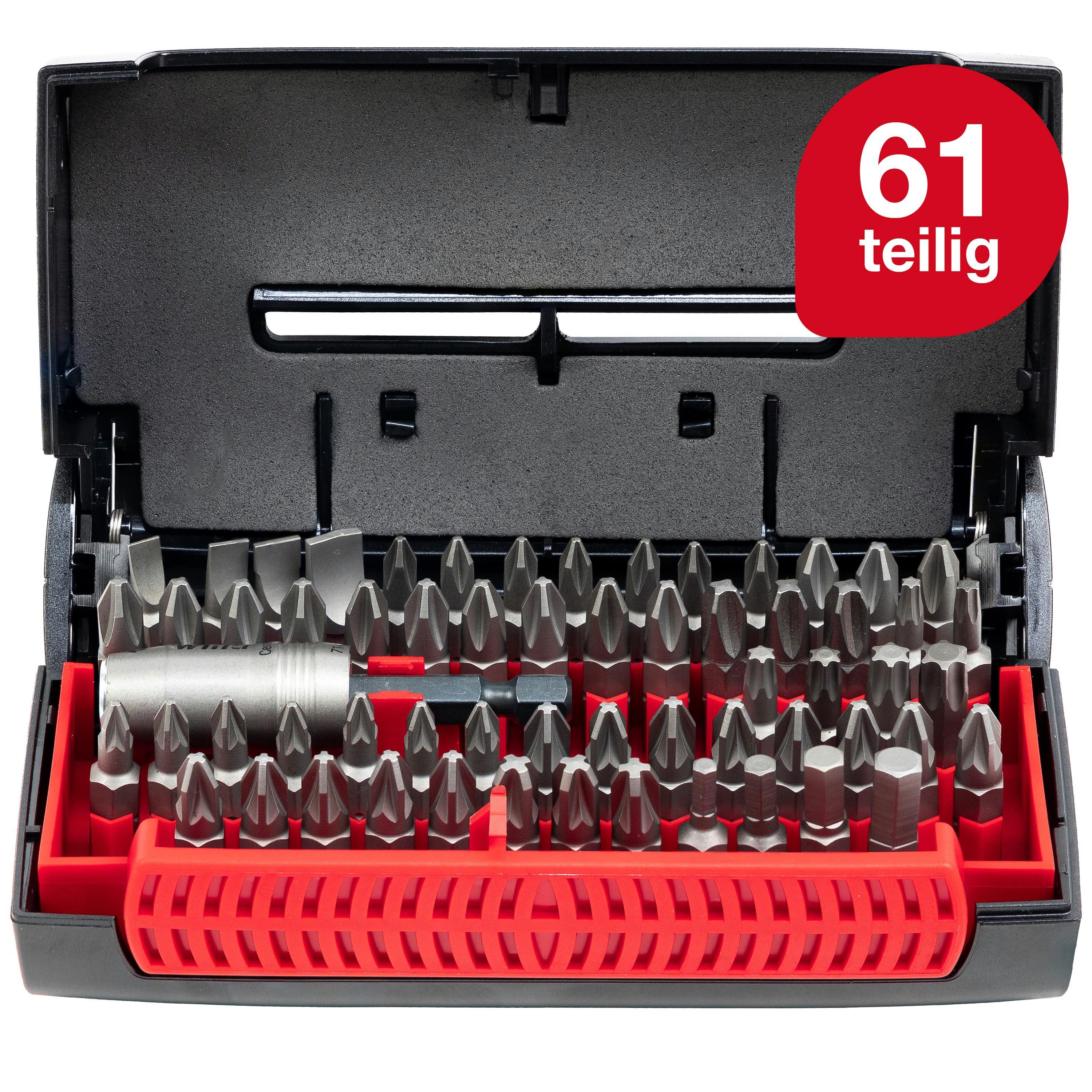 Wiha Bit-Set Collector (07943) - 62 tlg., Standard 25 mm gemischt, Schnellwechselhalter, magnetisch