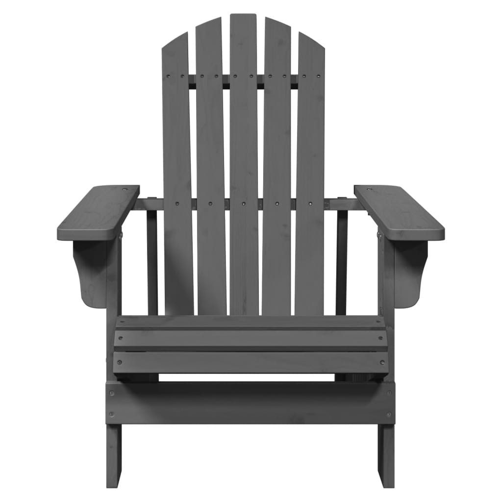 vidaXL Gartenstuhl Adirondack-Stuhl Grau 69x85x90,5 cm günstig online kaufen