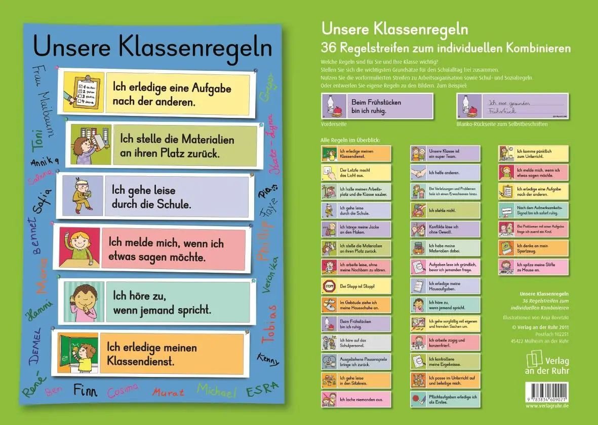 Verlag an der Ruhr Poster Unsere Klassenregeln
