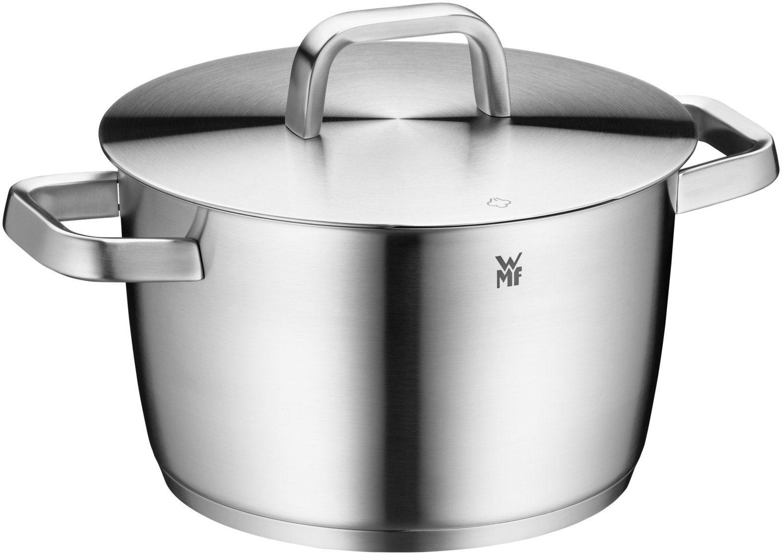 WMF Fleischtopf Iconic Kochtopf mit Deckel, 22 cm, Cromargan Edelstahl rostfrei 18/10 (1-tlg), TransTherm-Allherdboden