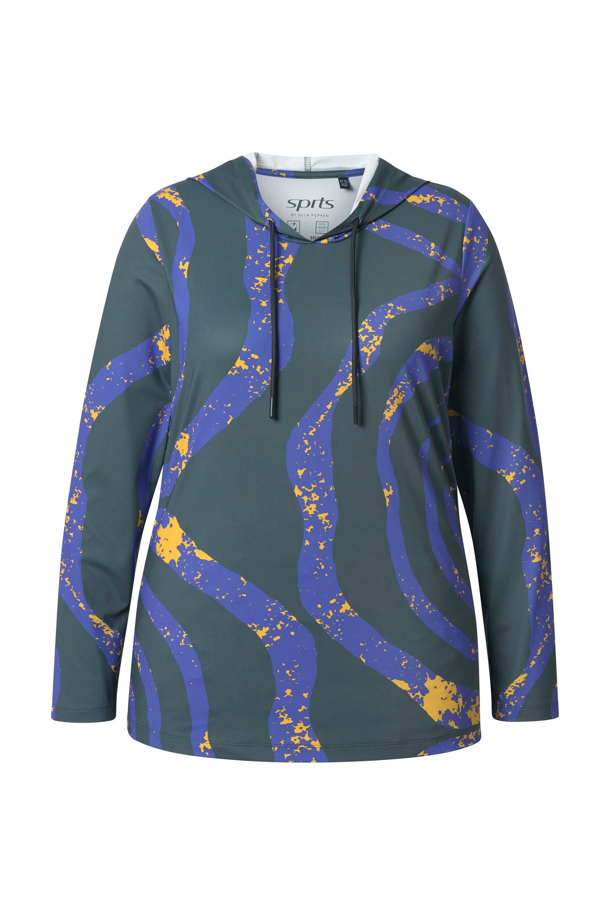 Ulla Popken Longsleeve Funktionsshirt LSF 50+ Slim Kapuze Langarm günstig online kaufen
