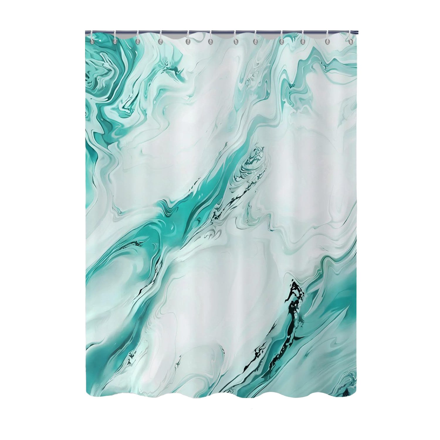 Agger Duschvorhang Modern – Abstrakt Marmor Aquarell Design, Wasserdicht & Waschbar Breite 180 cm (1-tlg), Badvorhang für Dusche & Badewanne