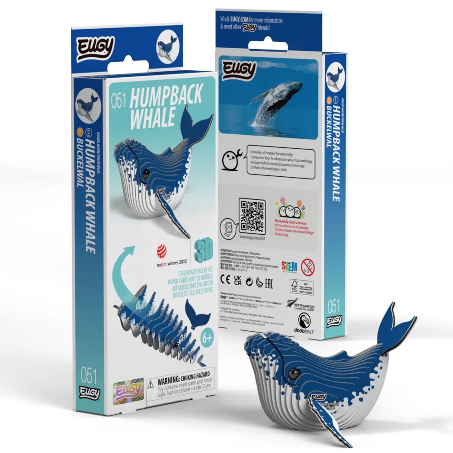BrainBox Spiel EUGY - 3D Bastelset Buckelwal