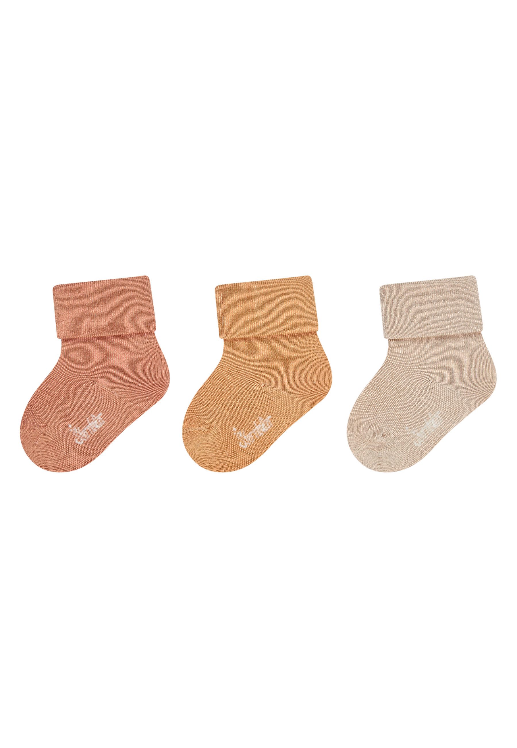 Sterntaler® Basicsocken Baby Socken 3er-Pack uni (3-Paar, 3er-Pack) Baby-Socken 3er-Pack, Umschlag, Bambus-Viskose, weich & hautfreundlich