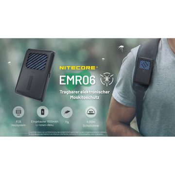 Nitecore LED Taschenlampe EMR06 - Mückenabwehr mit integriertem Akku schwarz