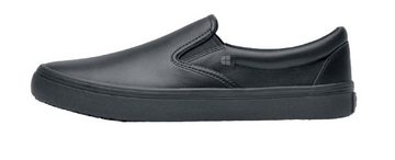 Shoes For Crews MERLIN Slip on, Slipper für Arbeit und Freizeit, Leder, schwarz Arbeitsschuh Leder, wasserbeständig