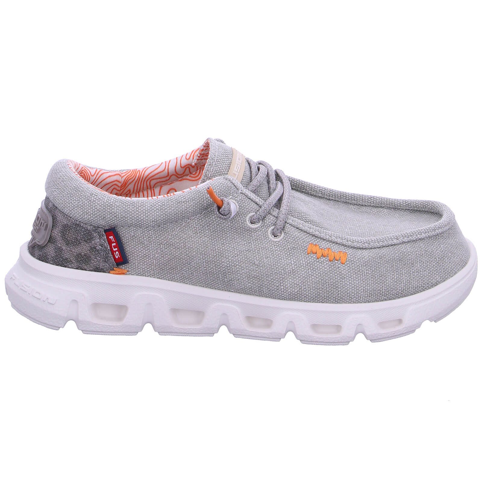 Fusion Emma 3.0 Slip-On Sneaker Damen Schuh Emma 3.0 Leinenoptik mit Gummizug - Leinenschuh Korksohle