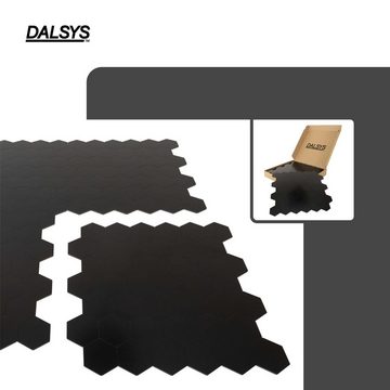 Dalsys Wandpaneel 1m² 11 Stück selbstklebend, (Schwarz Wabenmuster, 11-tlg., Wandfliese) feuchtigskeitsbeständig, einfach montiert, hochwertiges Material
