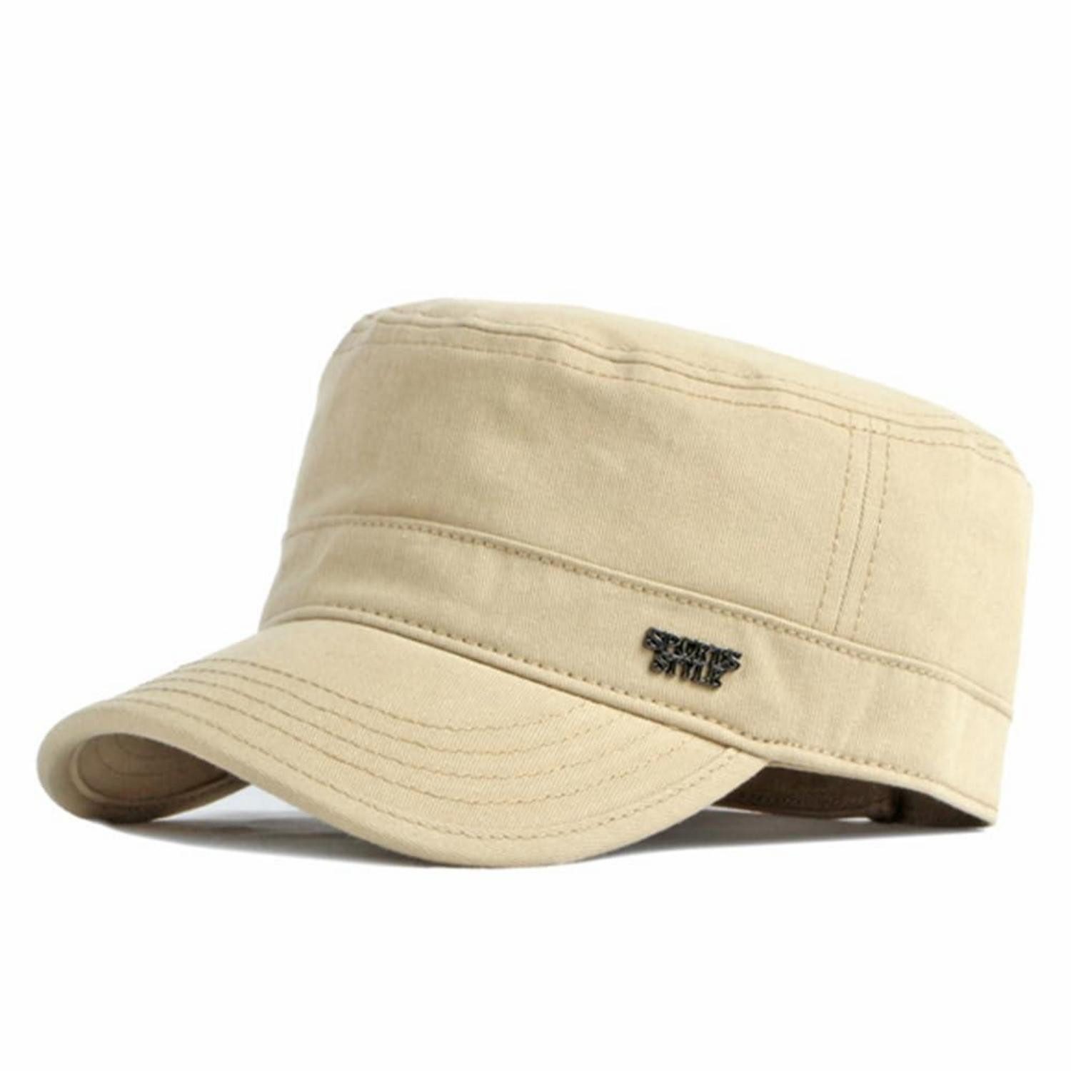 LuxusKollektion Army Cap Militär Cap Herren Damen Baumwolle einstellbar Einheitsgröße Khaki