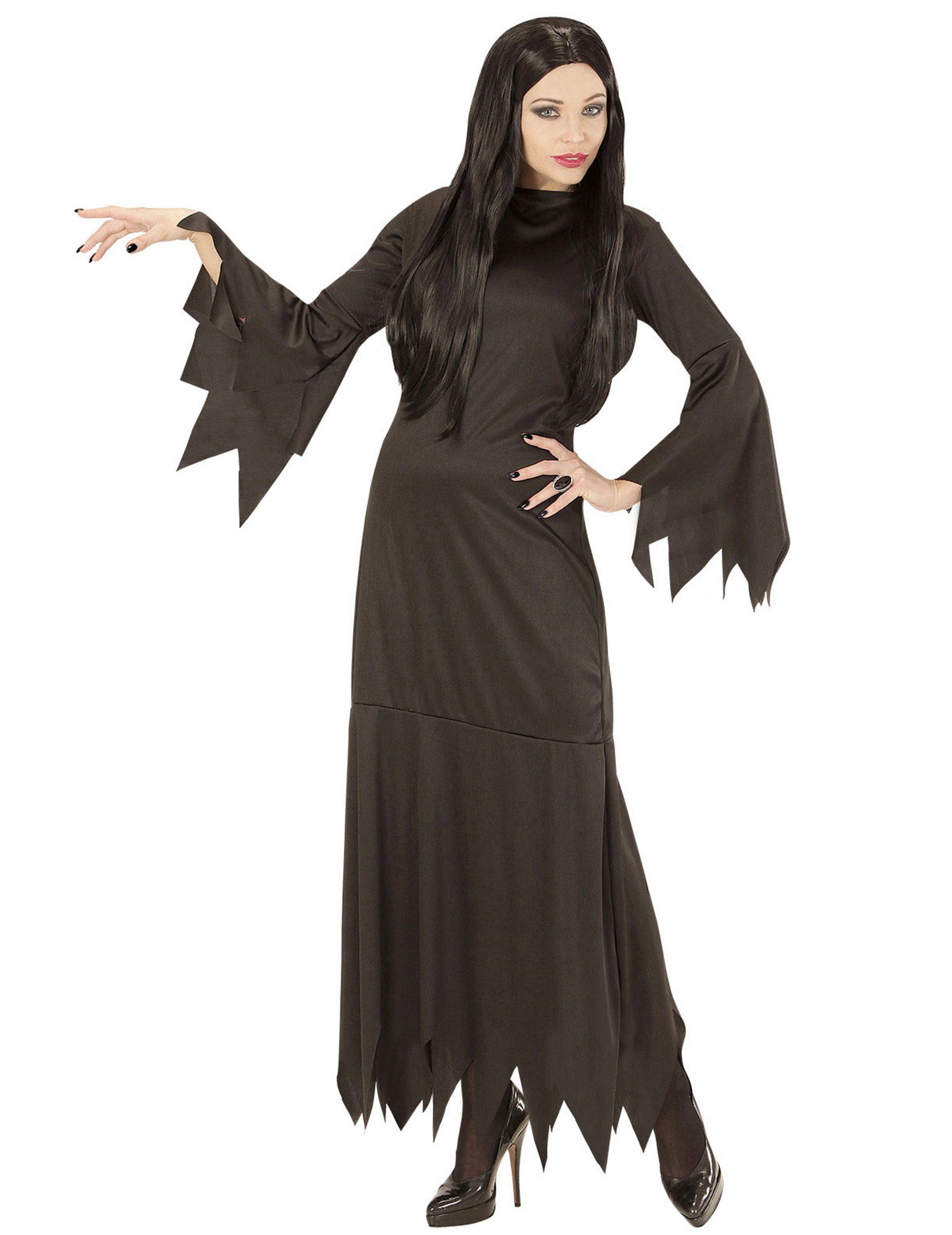 Widmann S.r.l. Kostüm Gothic-Kostüm für Damen Hexenkostüm Halloweenkostüm schwarz