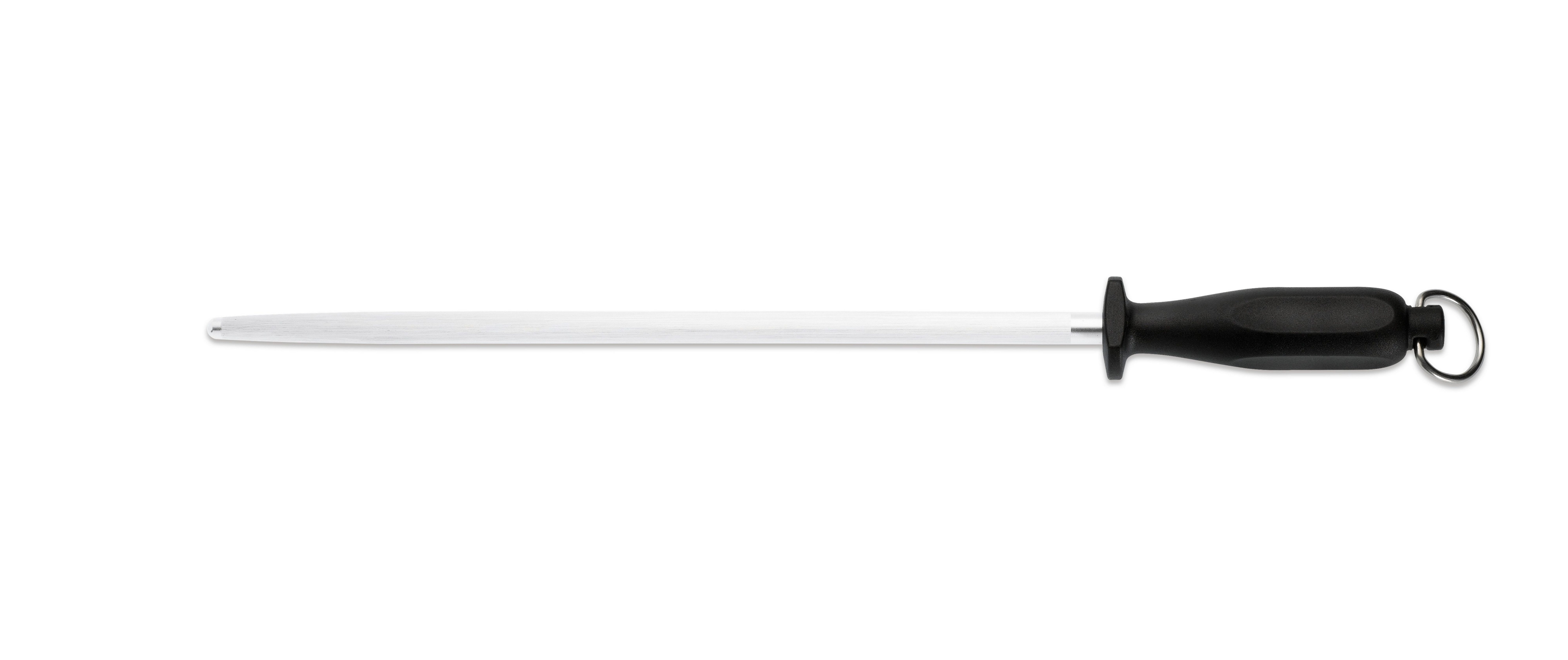 GIESSER Messerschärfer Abziehstahl Profil rund 23 - 36 cm, Mittelfeiner Zug - Verzahnung 6-7 Züge pro mm