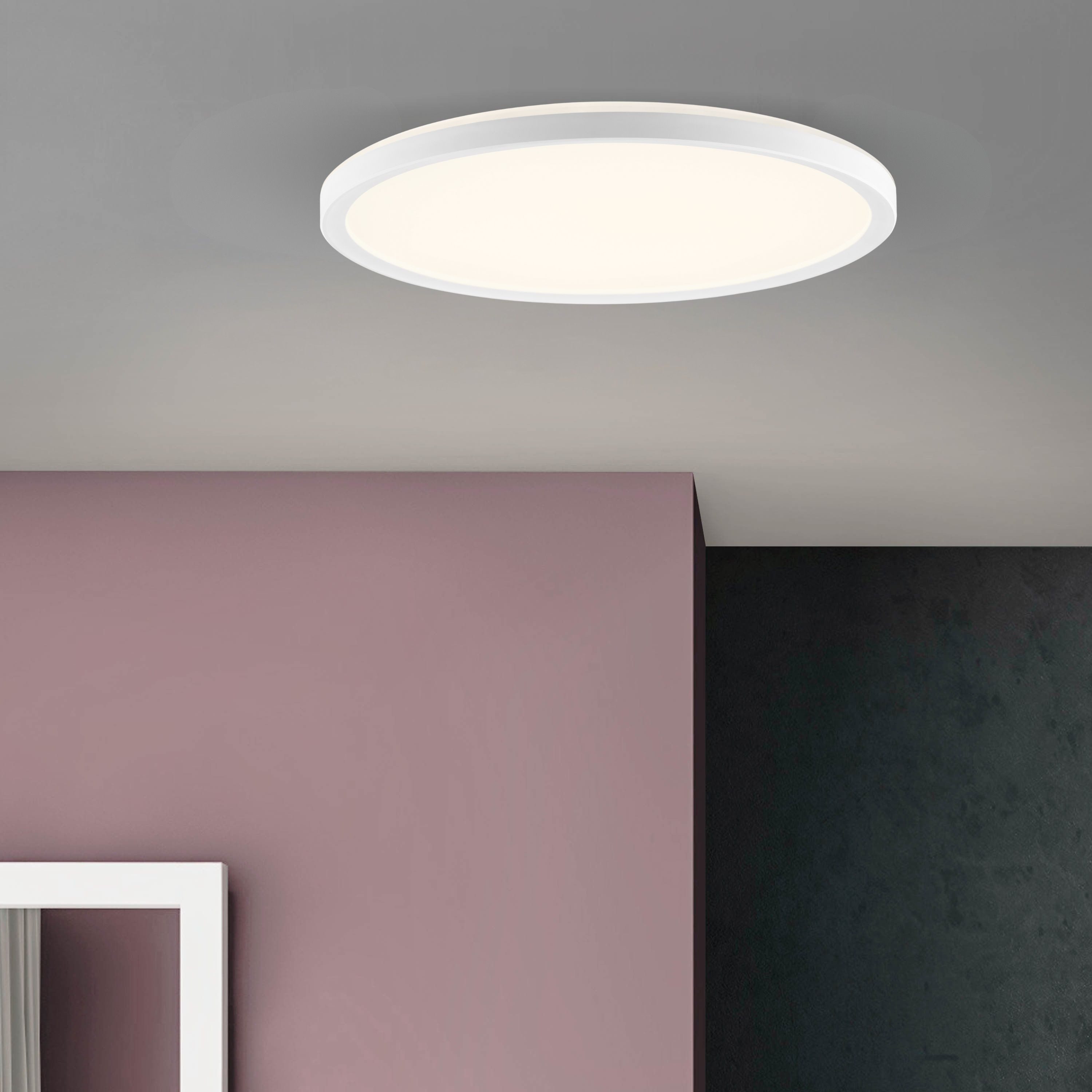 Hanseatic LED Panel DLP220A, CCT - über Fernbedienung, LED fest integriert, warmweiß - kaltweiß, Deckenlampe, Deckenleuchte, dimmbar, CCT über Wandschalter, Backlight
