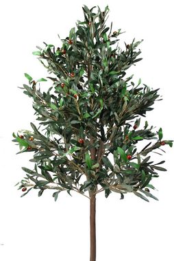 Kunstpflanze künstlicher Olivenbaum Premium 2070 Blätter Echtholzstamm Olive, Arnusa, Höhe 185 cm