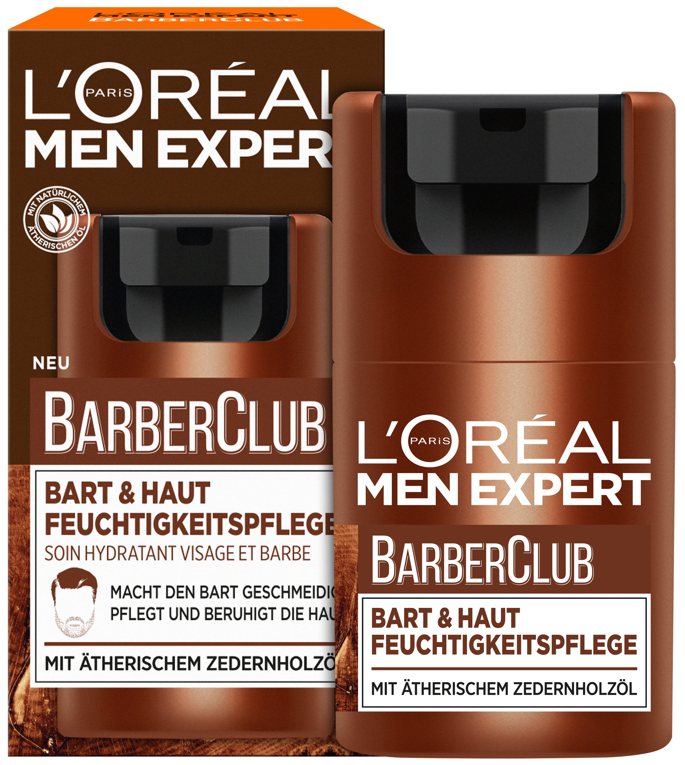L'ORÉAL PARIS MEN EXPERT Pflege-Set L'Oréal Men Expert Barber Club Kulturbeutel Set, 3-tlg., Set mit Bart und Haut Feuchtigkeitspflege und Duschgel