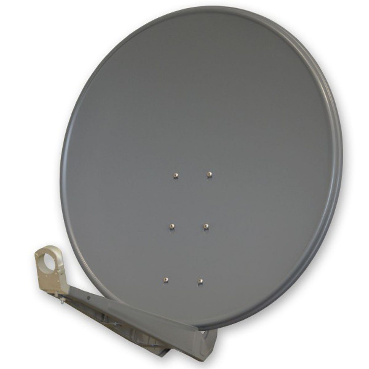PremiumX DELUXE 100 cm Alu Anthrazit Sat Schüssel Quad LNB F-Stecker SAT-Antenne