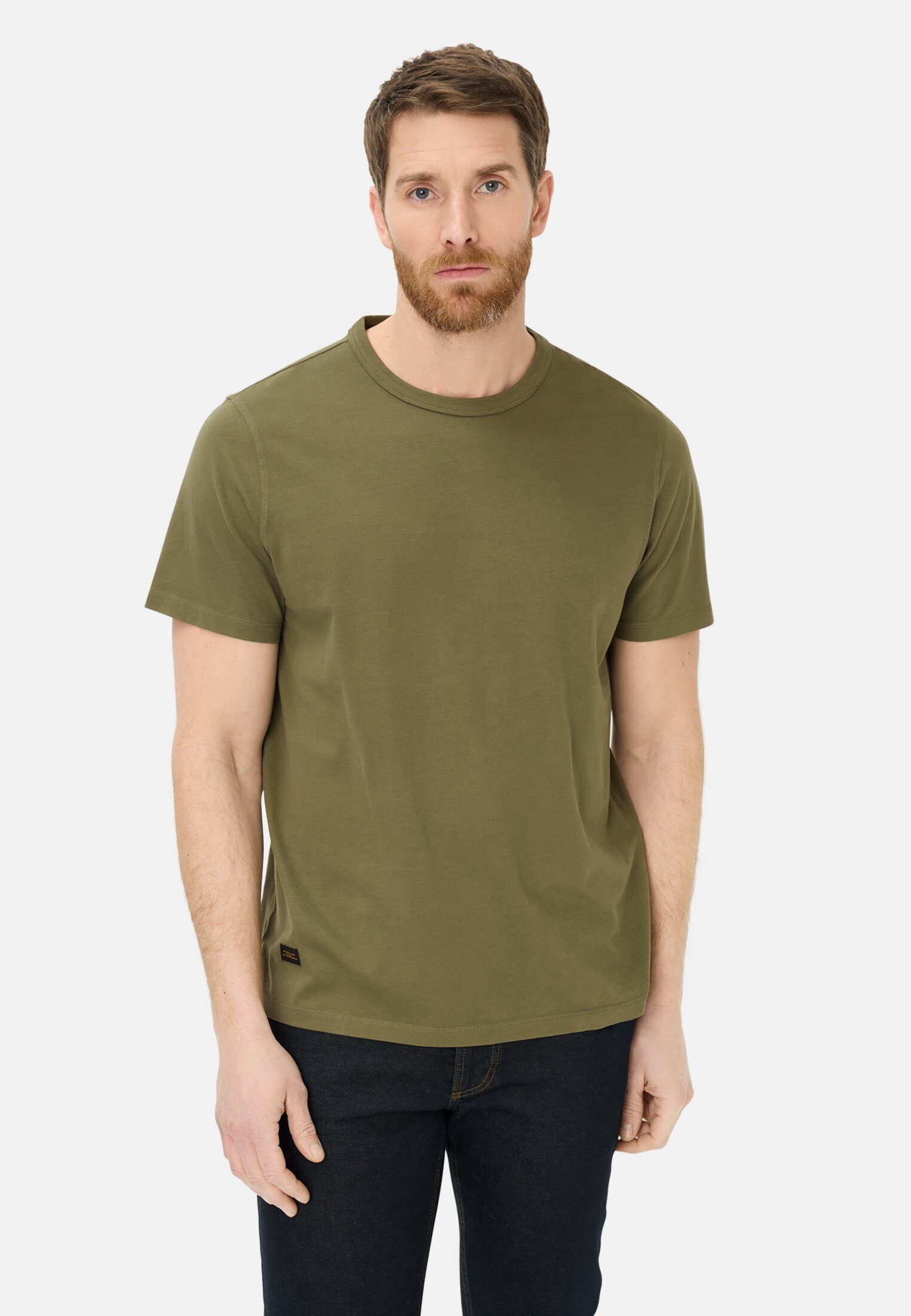 camel active Print-Shirt T-Shirt mit Backprint Kurzarm