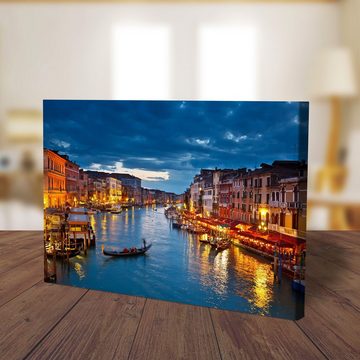wandmotiv24 Leinwandbild Canale Grande Venedig, Städte (1 St), Wandbild, Wanddeko, Leinwandbilder in versch. Größen