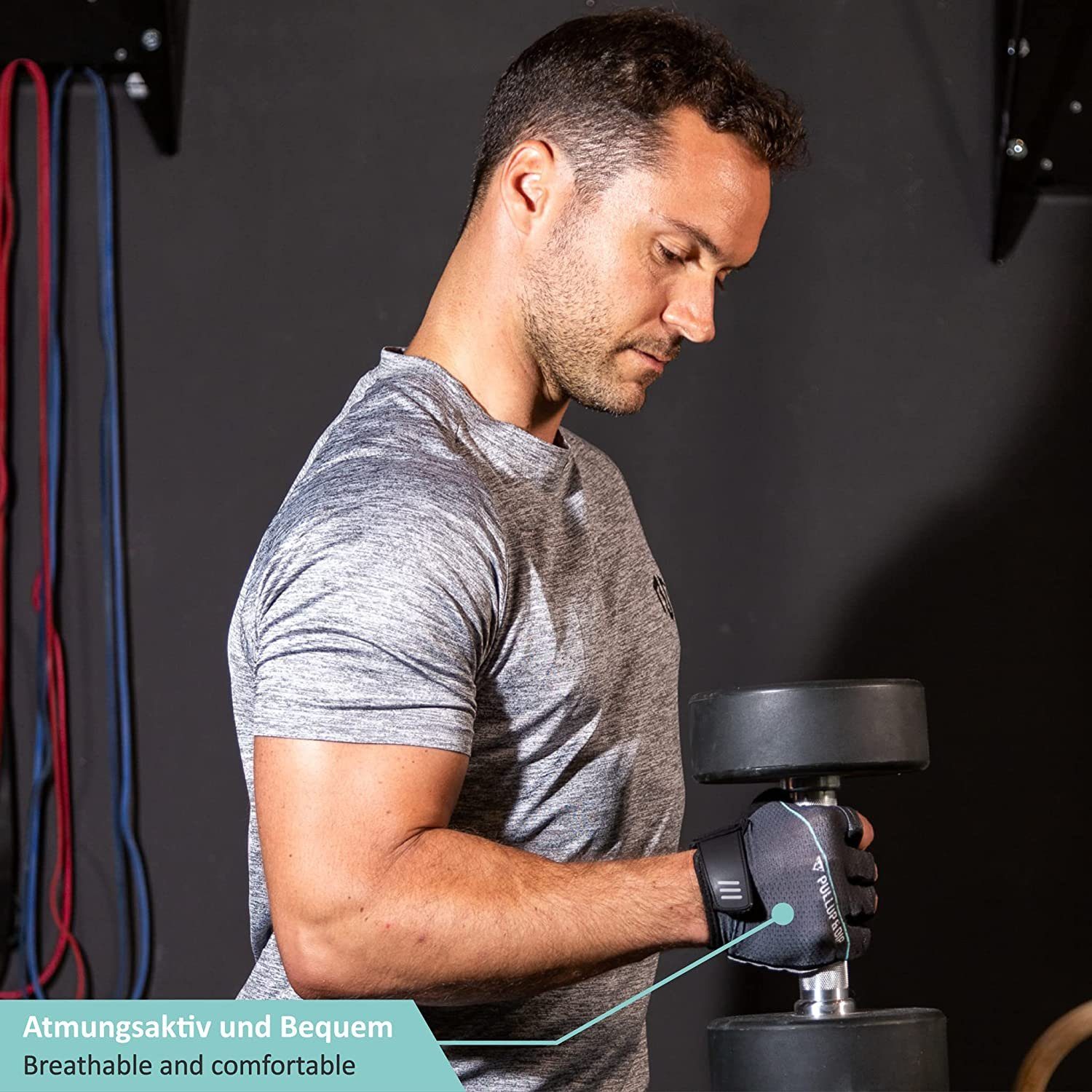 Pullup & Dip Trainingshandschuhe Fitness Handschuhe, Trainingshandschuhe mit Handflächenpolsterung
