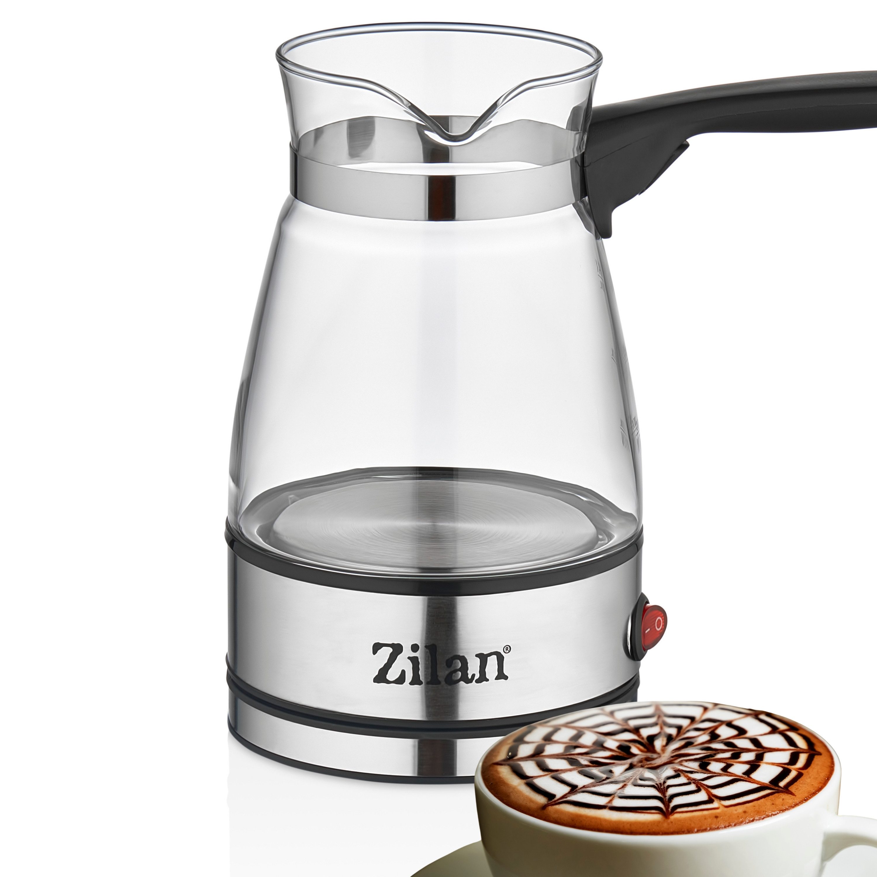 Zilan Mokkamaschine, kein Filter vorhanden, für bis zu 4 Tassen,verdecktes Edelstahl-Heizelement,BPA-frei