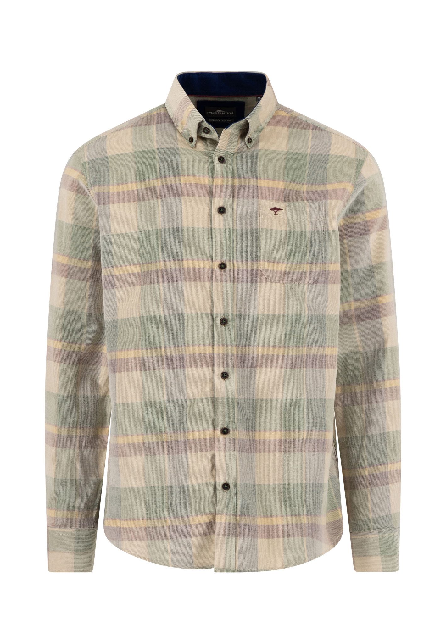 FYNCH-HATTON Langarmshirt Corduroy Check, B.D., 1/1 günstig online kaufen