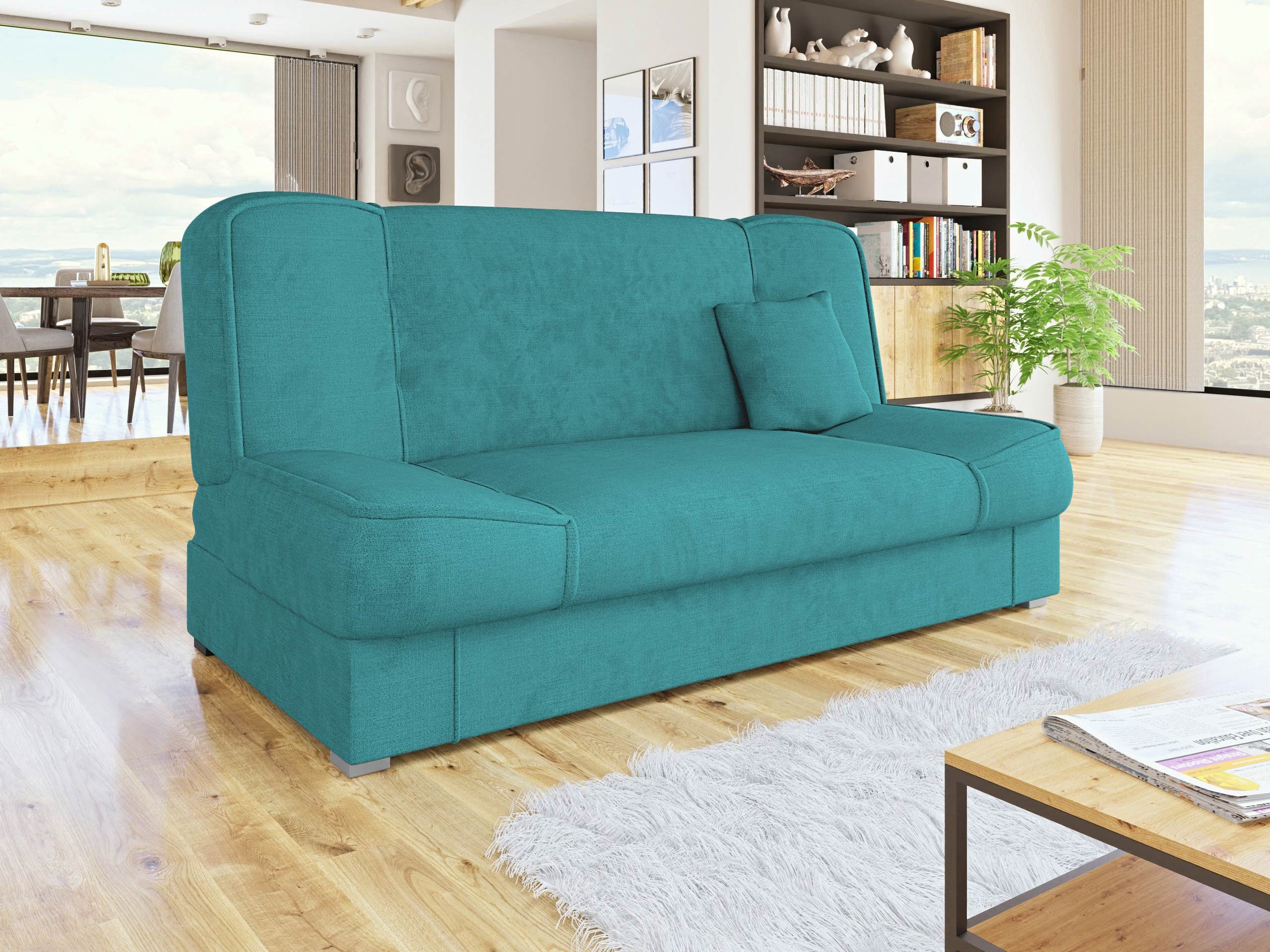 MIRJAN24 Schlafsofa Gabi, mit Bettkasten und Schlaffunktion, Wellenfeder, 175x80x80 cm