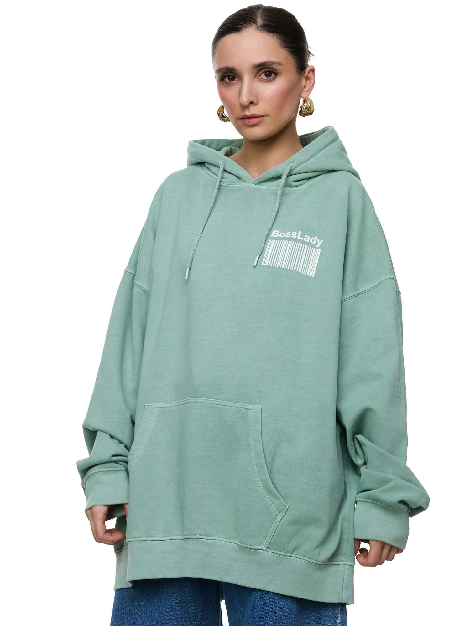 Worldclassca Hoodie Worldclassca Oversized Print Boss Lady Hoodie Kapuzenpu günstig online kaufen