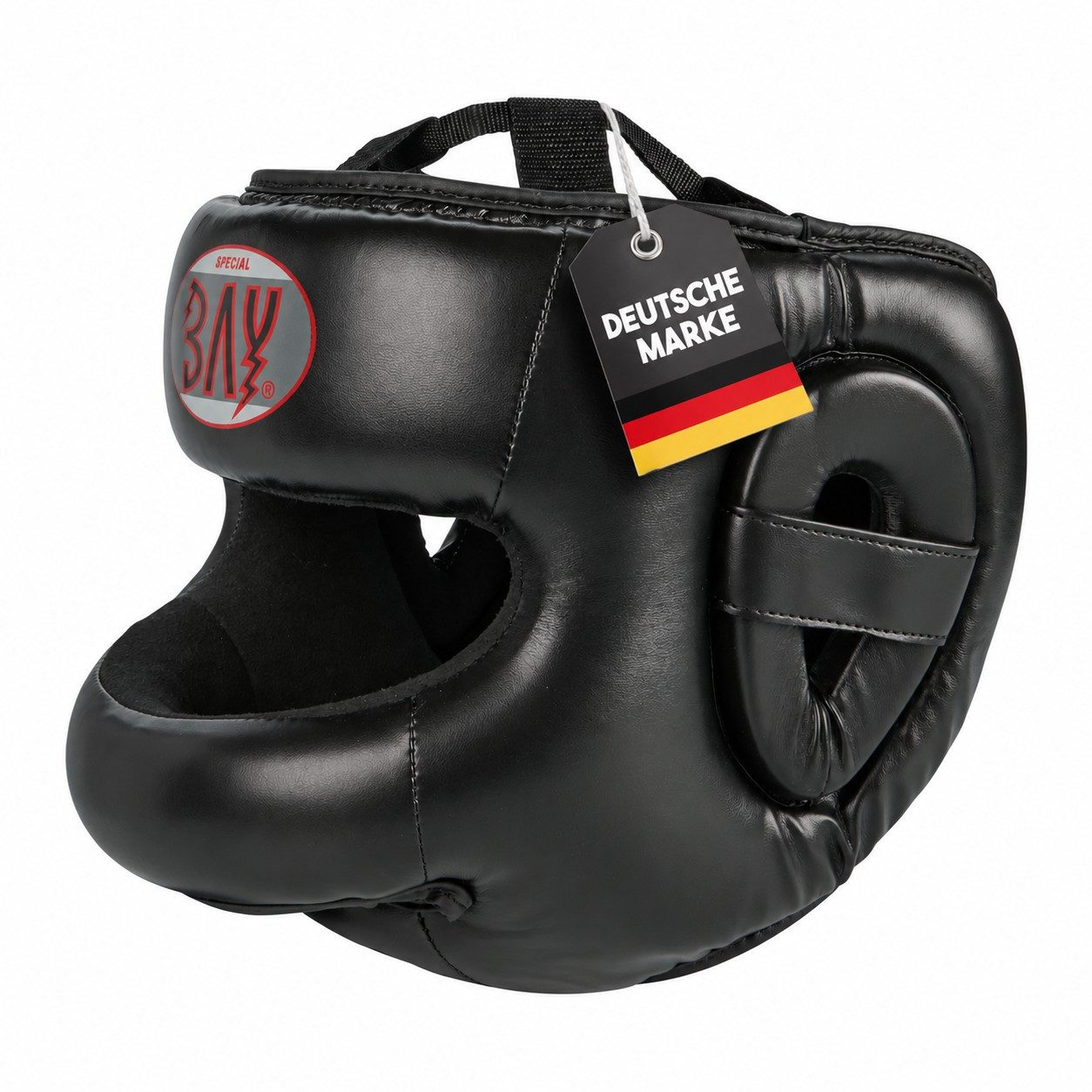 BAY-Sports Kopfschutz Kopfschützer Nasenschutz Boxen Kampfsport Training Vollkontakt Maske (Premium Qualität, 1 Stück), Nasenbügel, Krav …