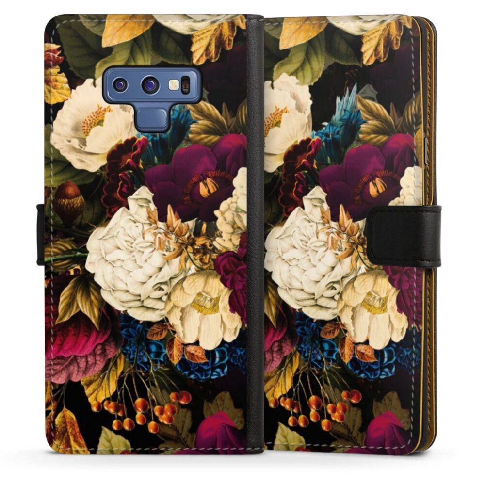 Handyhülle Vintage Blumen Muster Dark Vintage Flowers