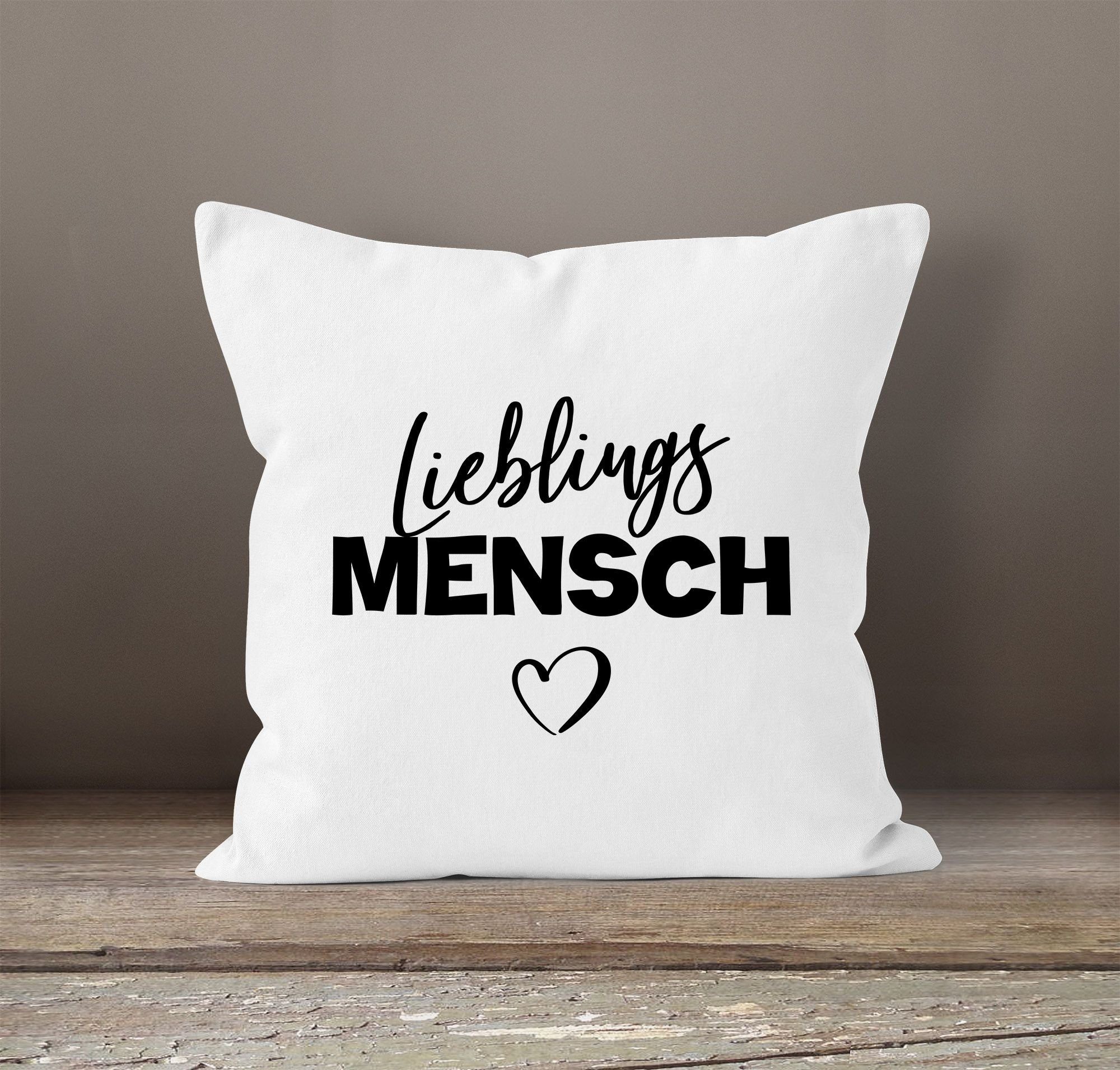 MoonWorks Dekokissen Kissen-Bezug Lieblings-Mensch Motiv Kissen-Hülle Deko-Kissen Geschenk