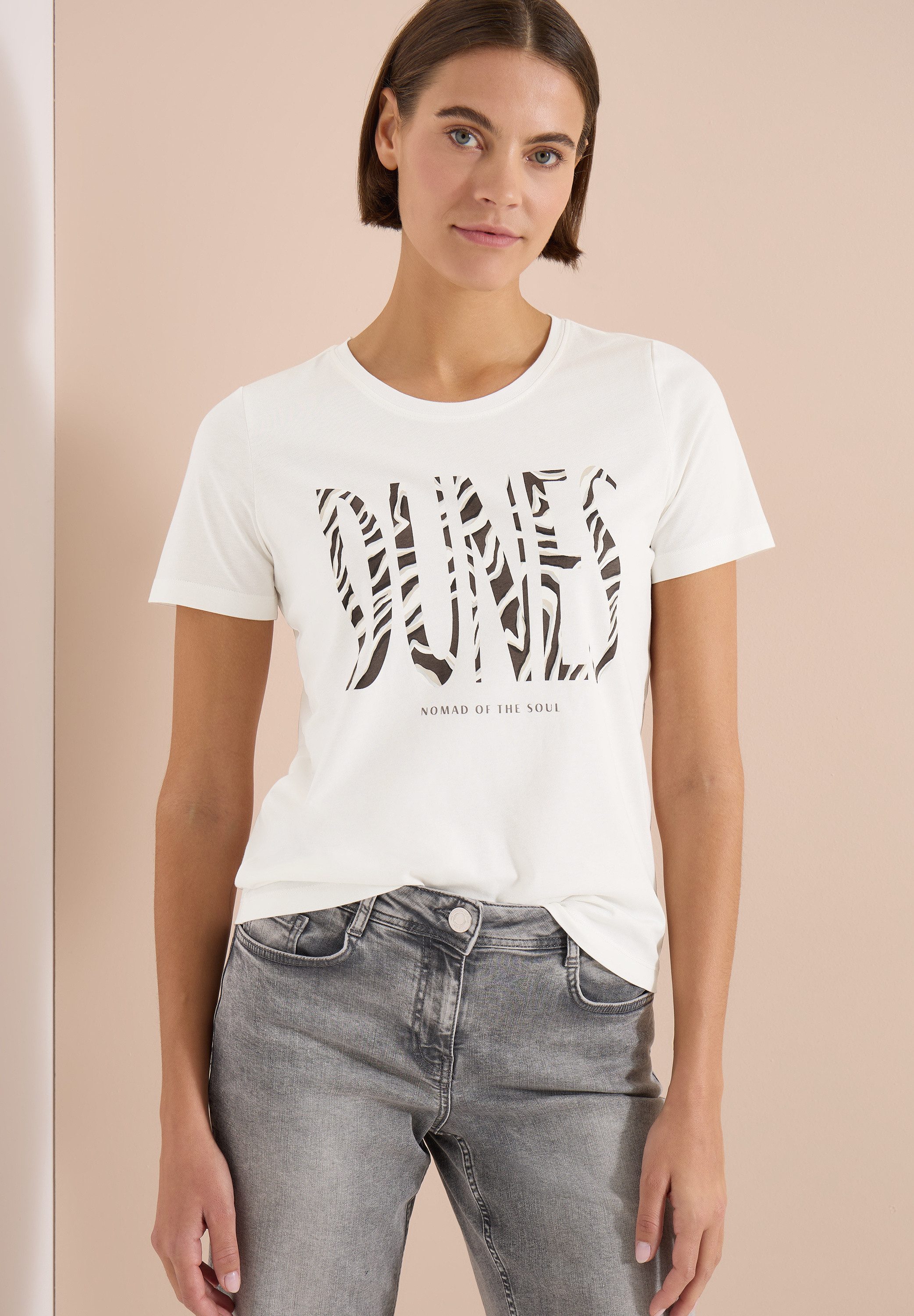 CECIL Kurzarmshirt Sommershirt mit Frontprint